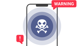 휴대폰 경고 아이콘 이미지